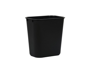 Black 3.25 Gal. Rectangular Wastebasket